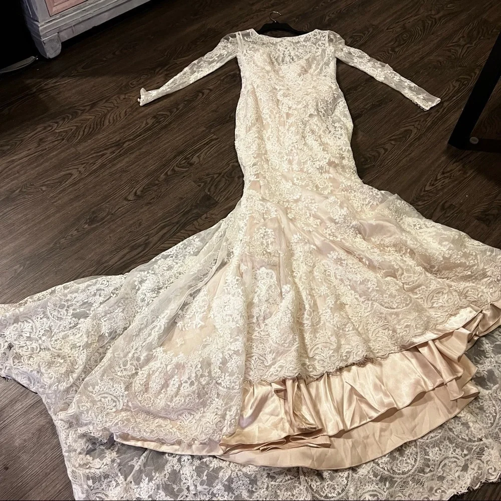 Allure bride bridal gown with lace and train inc,veil - Picture 2 of 12